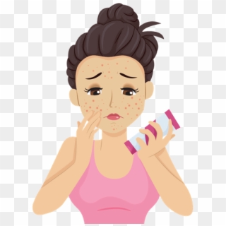 There Are Varying Explanations As To Whether Hormonal - Cartoon Acne Png, Transparent Png