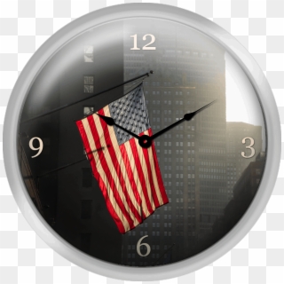American Flag In New York City - Wall Clock, HD Png Download