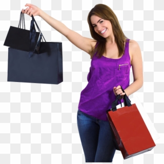 Girl With Shopping Bags Png Happy Girl Png Image - Girl With Shopping Bags Png, Transparent Png