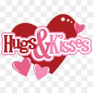 Heart Hug Cliparts - Hugs And Kisses Baby, HD Png Download