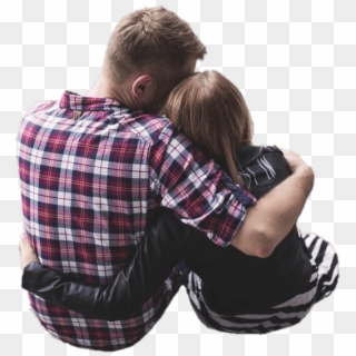 Couple Hugging Each Other Hind View - Imagenes De Parejas Png, Transparent Png