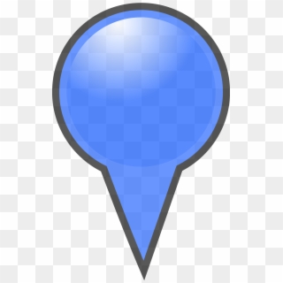 Source - Openclipart - Org - Report - Blue Push Pin - Blue Map Marker, HD Png Download