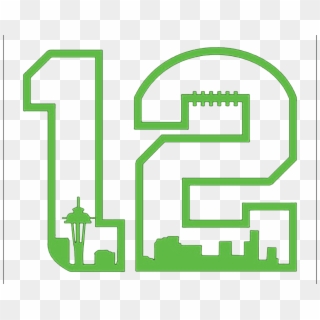 12th Man Decal With Space Needle Decal, HD Png Download