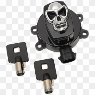 Drag Specialties Black Skull Ignition Switch For 12-18 - Motorcycle, HD Png Download