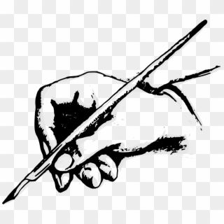 Quill Pens Paper Writing Writer - Hand With Quill Clip Art, HD Png Download