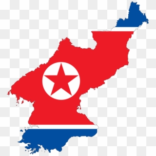 Flag Of North Korea Flag Of South Korea National Flag - North Korea Flag Map, HD Png Download