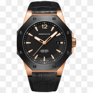Octagonal Stainless Steel Case With Rose Gold Pvd-coating - Cornavin Downtown 3h, HD Png Download