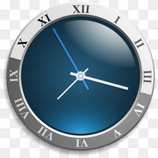 Clock, Analog, Face, Blue, Time, Timer, Ticking, Hands - Analog Clock Gif No Background, HD Png Download