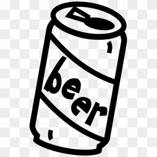 Budweiser Clipart Black And White - Beer Can Clipart Black And White, HD Png Download
