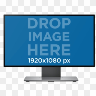 Single Desktop Mockup In Front View Over A Png Background - Computer Screen Mockup, Transparent Png