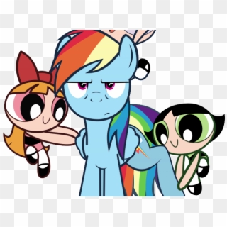 My Little Pony Clipart Buttercup - Rainbow Dash And Powerpuff Girls, HD Png Download