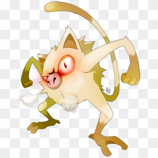 #056 Mankey Used Leer - Angry Mankey Pokemon, HD Png Download
