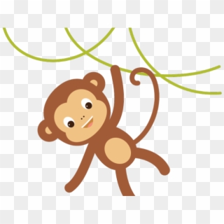 Chimpanzee Clipart Monkey Tail - Transparent Hanging Monkey Png, Png Download