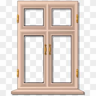 Curtain Clipart Gingerbread House Window - Puertas Y Ventanas Para Maquetas, HD Png Download