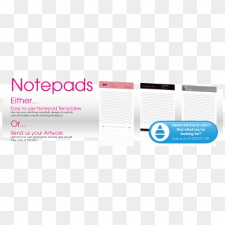 Note Pad Printing Notepad Printing - Graphic Design, HD Png Download