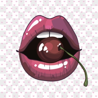 Женские Губы, Female Lips, Cherry - Clipart Dripping Lips Png, Transparent Png