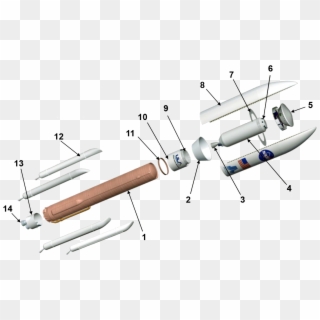 Atlas V 541 Launch Vehicle, Expanded View - Atlas Rocket Exploded View, HD Png Download
