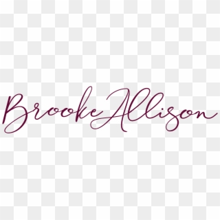 Brooke Allison Brooke Allison - Calligraphy, HD Png Download