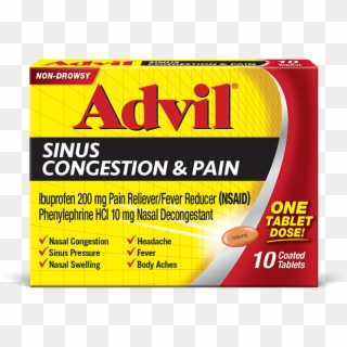 Sinus Congestion Pain3 - Advil Sinus Congestion, HD Png Download