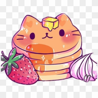 Pancake Clipart Kawaii - Pancake Cat Png, Transparent Png