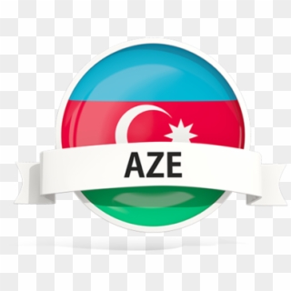 Round Flag With Banner - Aze Flag, HD Png Download