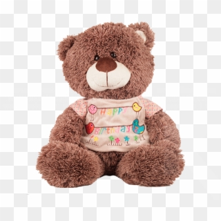 Peluche Oso Con Camiseta Happy Birthday 30 Cm - Teddy Bear, HD Png Download