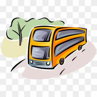 Vector Illustration Of Intercity Passenger Tour Bus - Illustration, HD Png Download