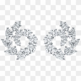 Zirconia Solid Designs Diamond Earrings Tennis Quality - Diamond Cluster Earrings Harry Winston, HD Png Download