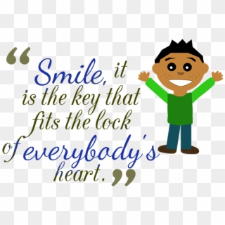 Smile Quotes Transparent Images - Cartoon, HD Png Download