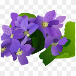 Bouquet Clipart Summer Flower - Violet Flower Viole Clipart, HD Png Download