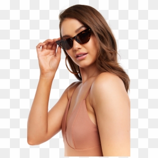 Slim Line Cat Sunglasses In Colour Tortoise Shell - Girl, HD Png Download