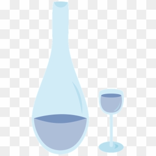 Bottle Water Carafe Glass Walk Glass Drink - Wine Glass, HD Png Download