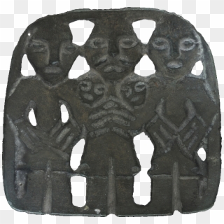 The Plaque Depicting Three Human Figures - Carving, HD Png Download