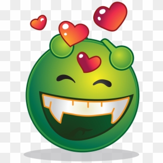 Smiley Green Alien Happy Love - Mood Off, HD Png Download