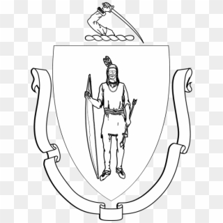 Coat Of - Massachusetts State Seal Drawing, HD Png Download