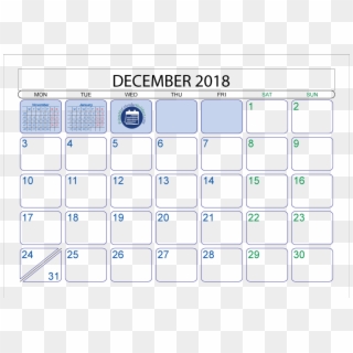 Blank Printable December 2018 Calendar - April 2017 Printable Calendar With Holidays, HD Png Download