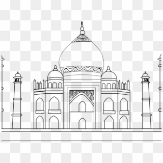 Taj Mahal Clipart Drawing - Taj Mahal To Draw, HD Png Download
