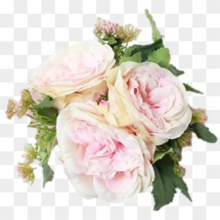 Beautiful Cottage Rose Silk Wedding Bouquet In Pink - Floribunda, HD Png Download