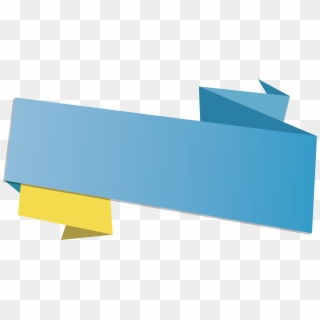 Paper Blue Ribbon Title Box Transprent Png - Architecture, Transparent Png