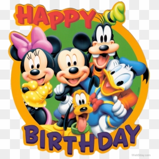 Happy Birthday With Disney Cartoon - Happy Birthday With Cartoon, HD Png Download