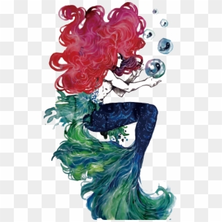 #mermaid #beautiful #mermaidlife #mermaidhair #tumblr - Little Mermaid Abstract, HD Png Download