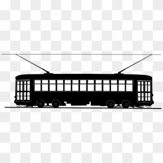 New Orleans Streetcar Black And White Vector Clip Art - New Orleans Street Car Png, Transparent Png