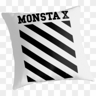 Monsta X Off-white Inspired Logo 2 By Paolaazeneth - Cushion, HD Png Download