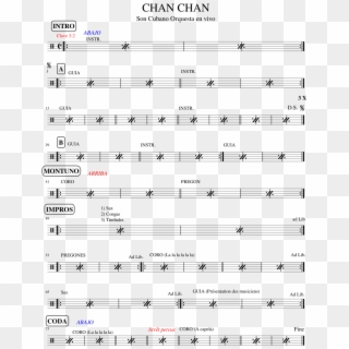 Chan Chan - Sheet Music, HD Png Download