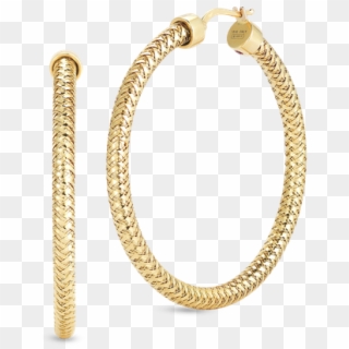 Roberto Coin Small Hoop Earrings - Body Jewelry, HD Png Download