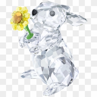 334045 776751 Swarovski Linha Cristal Living Coelho - Swarovski Rabbit With Sunflower, HD Png Download