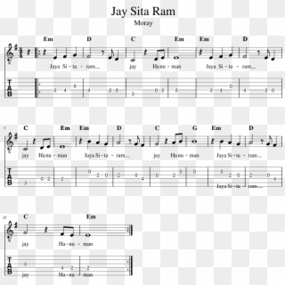 Jay Sita Ram Sheet Music 1 Of 1 Pages - Sheet Music, HD Png Download