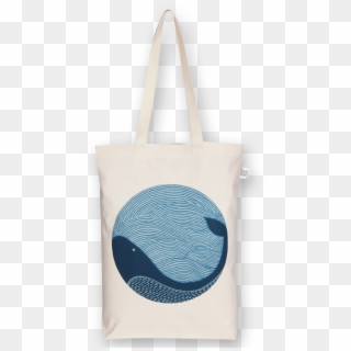 Canvas Gusset Tote Bag Whale Doodle Natural-ecoright - Tote Bag, HD Png Download