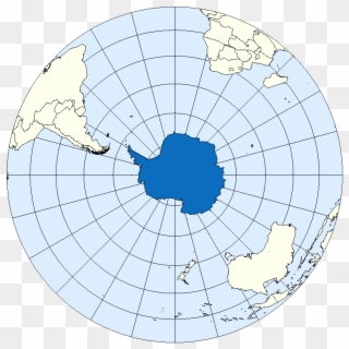 Southern Hemi Antarctica - Antarctica's Location On Earth, HD Png Download