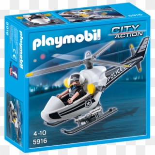 Police Helicopter - Playmobil Police3 Ans, HD Png Download